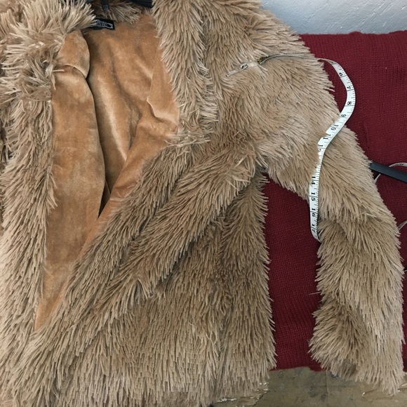 vintage y2k angie faux fur shaggy long coat duster sz m - Picture 5 of 11